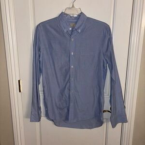 J. Crew Men’s 100% Cotton Blue Casual Button Down Long Sleeve Shirt